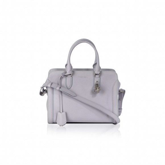 Authentic Alexander McQueen Skull Mini Bag in Grey Croc Leather - Picture 1 of 12